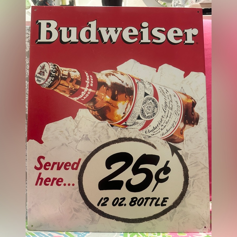 Budweiser Metal Sign 01’ USA